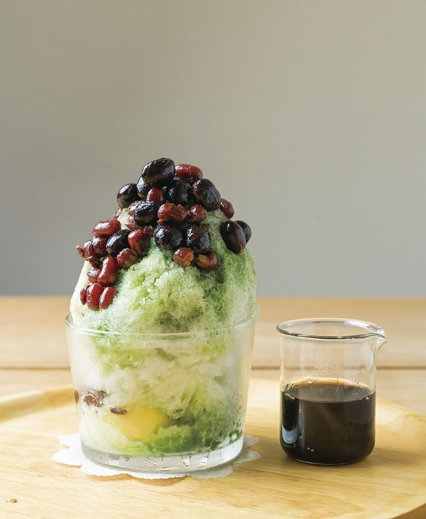 丹波よくばり抹茶氷 （丹波大納言小豆・黒豆）